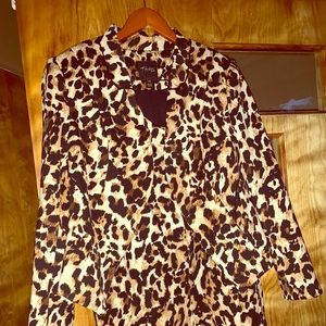 Animal Print Skirt & Jacket (Leopard)